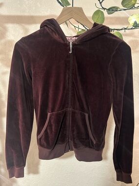 Juicy Couture Wrap You Up In My Love Zip Hoodie Y2K Medium